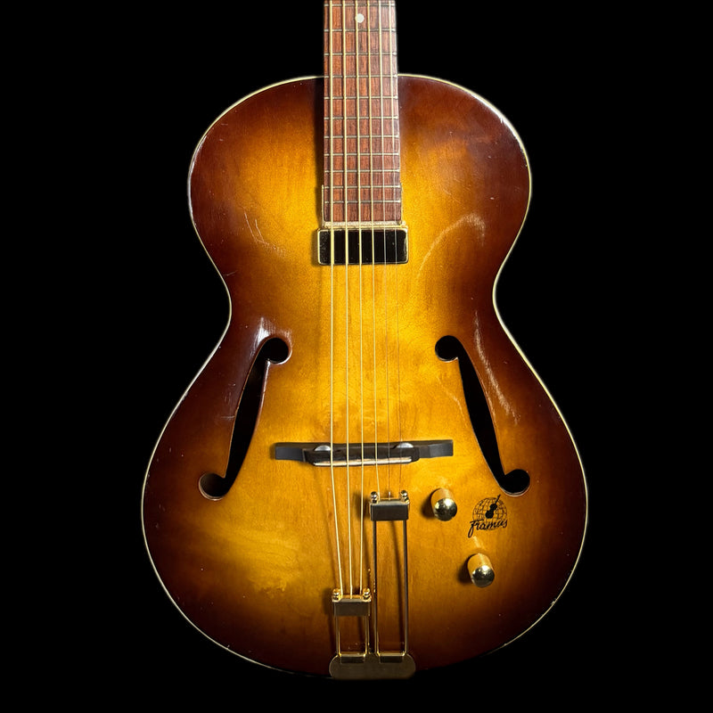 Vintage Framus 5/50 “Hobby” Archtop Acoustic Guitar – 1960s, Brown Shaded Finish