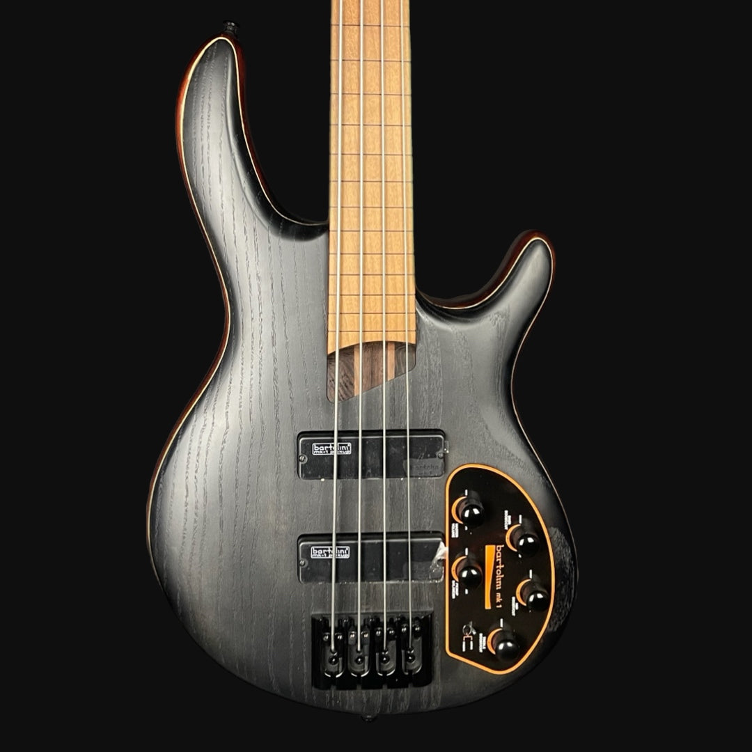 Cort B4 Element FL Trans Black Fretless Bass | R and T Music