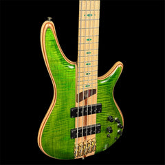Ibanez Premium SR5FMDX 5 String Bass Guitar in Emerald Green Low Gloss