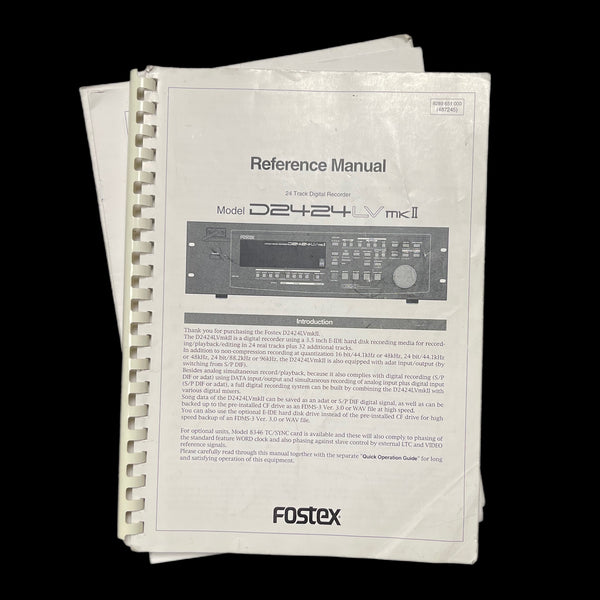 Fostex D2424LV Mk2 24 Track Digital Multitrack
