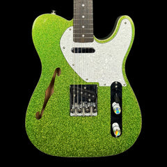Fender Double Bound Thinline Telecaster Electric Guitar in Metalic Green