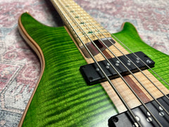 Ibanez Premium SR5FMDX 5 String Bass Guitar in Emerald Green Low Gloss