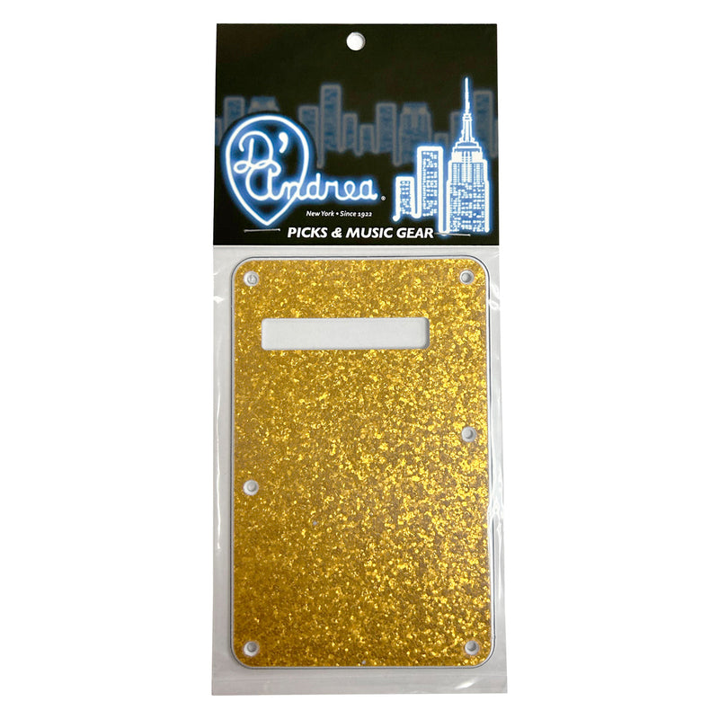 D'Andrea Back plate ~ S-Style ~ Gold Sparkle