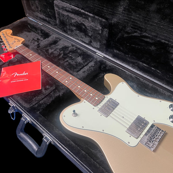 Fender Chris Shiflett Telecaster Electric Guitar, Shoreline Gold Rosewood Fingerboard W/ Hard Case