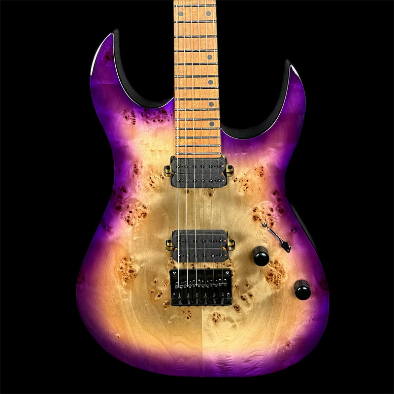 Spira S-450 TPP Poplar Burl Electric Guitar in Gloss Trans Purple