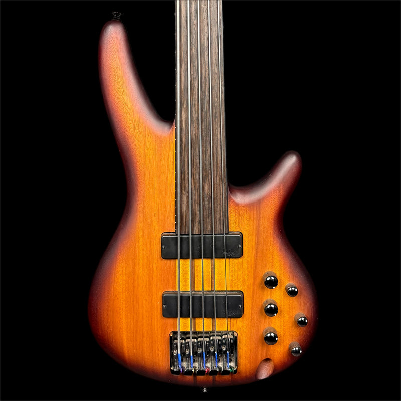 Ibanez SRF705-BBF 5-String Fretless Bass Gutiar in Brown Burst Flat