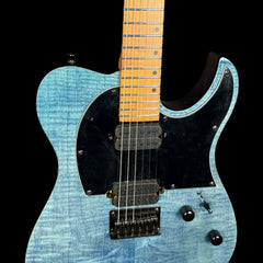 Spira T-450 Single-Cut HH T-Style Electric Guitar in Trans Blue