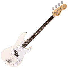 Vintage White Encore Blaster E40 Bass Guitar