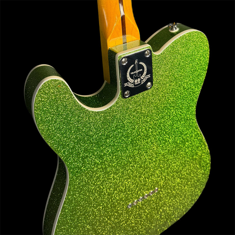 Fender Double Bound Thinline Telecaster Electric Guitar in Metalic Green