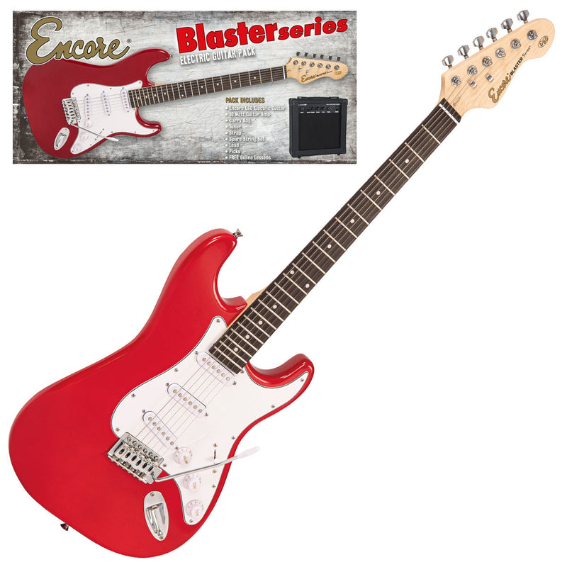 Gloss Red Encore Blaster E60 Electric Guitar Pack