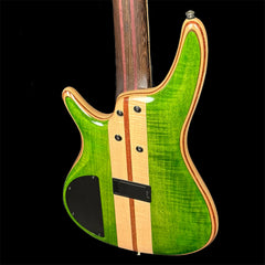 Ibanez Premium SR5FMDX 5 String Bass Guitar in Emerald Green Low Gloss