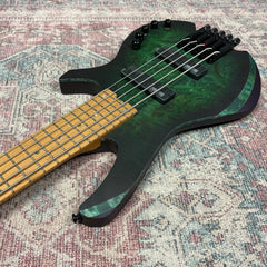 Cort Artisan Space 5 String Headless Bass Guitar in Star Dust Green w/Gigbag