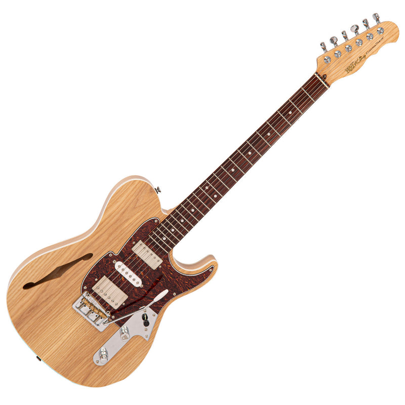 Natural Ash Fret-King Country Squire Semitone De Luxe Electric Guitar