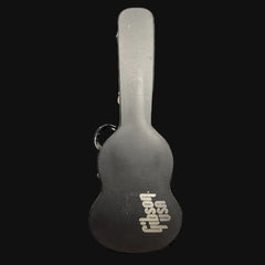 Gibson guitar case on a black background