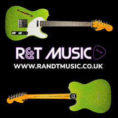Fender Double Bound Thinline Telecaster Electric Guitar in Metalic Green
