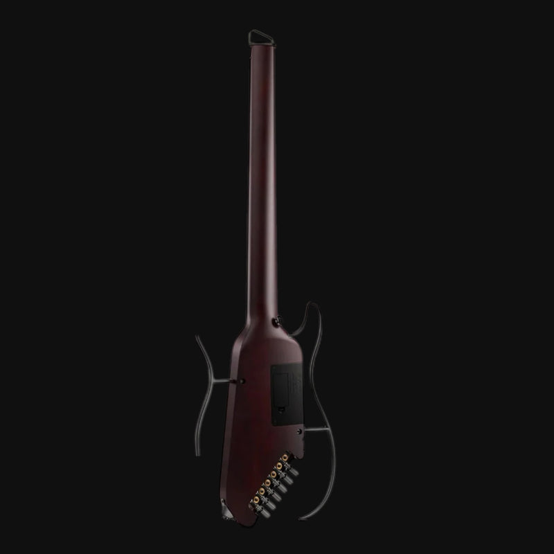 Donner HUSH-I Acoustic Electric Travel Portable Guitar in Mahogany Black