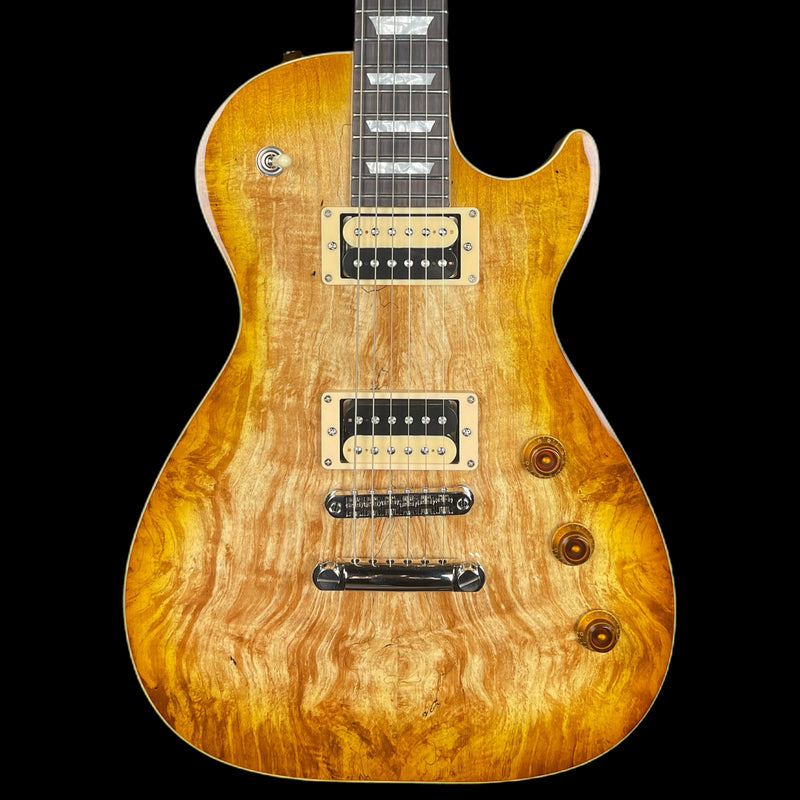 Cream T Custom Shop Aurora V2 Pickup Swapping Electric Guitar in Spalted Maple w/Hot Sauce Pickups