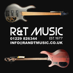 Cort B4 Element FL Trans Black Fretless Bass