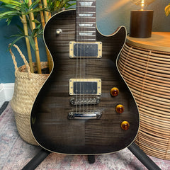 Cream T Custom Shop Aurora V2 Pickup Swapping Electric Guitar in Black Hole Burst w/Cream Of The Crop