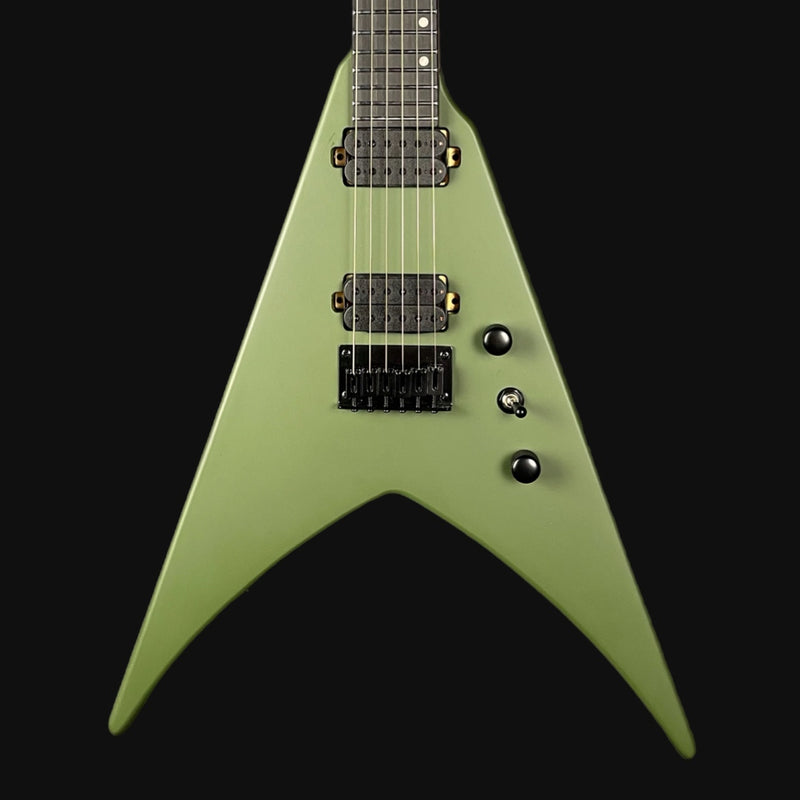 Spira Guitars V-400 MGR Electric Guitar in Satin Dark Green