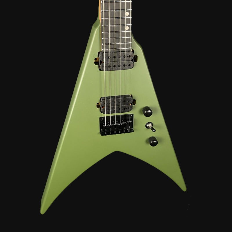 Spira Guitars V-400 MGR Electric Guitar in Satin Dark Green