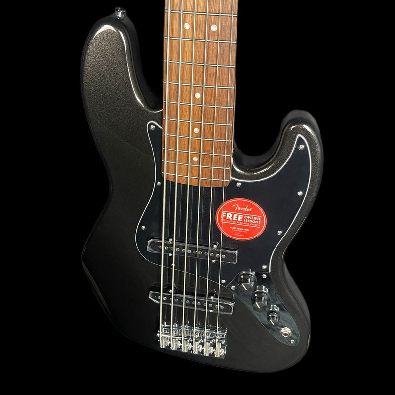 Squier Affinity Series Jazz Bass VI Electric Bass Guitar - Black Metallic