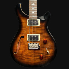 PRS SE Custom 22 Semi Hollow Electric Guitar Black Gold Sunburst