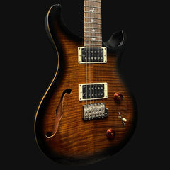 PRS SE Custom 22 Semi Hollow Electric Guitar Black Gold Sunburst