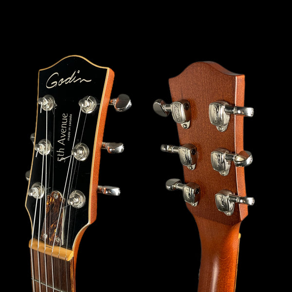 Godin 5th Avenue Kingpin P90 Archtop Acoustic Guitar in Cognac Burst