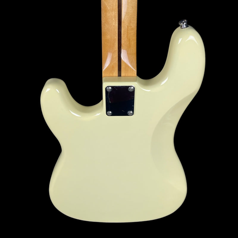 Vintage V4 ReIssued Maple Fingerboard Bass Guitar in Vintage White