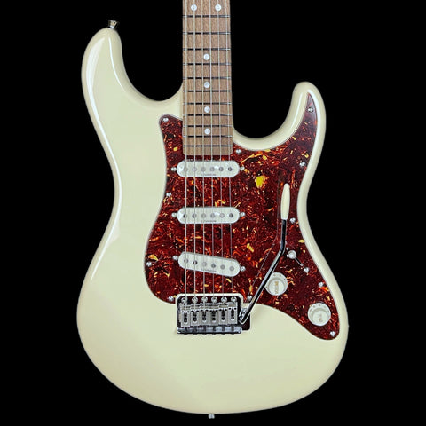 Sceptre Levinson Ventana Std Double Cutaway Electric Guitar In Olympic White SSS w Indian Laurel Board