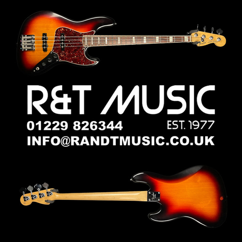 Fender American Standard Jazz Bass 3 Tone Sunburst 2008 with American Dlx Neck and Badass Bridge