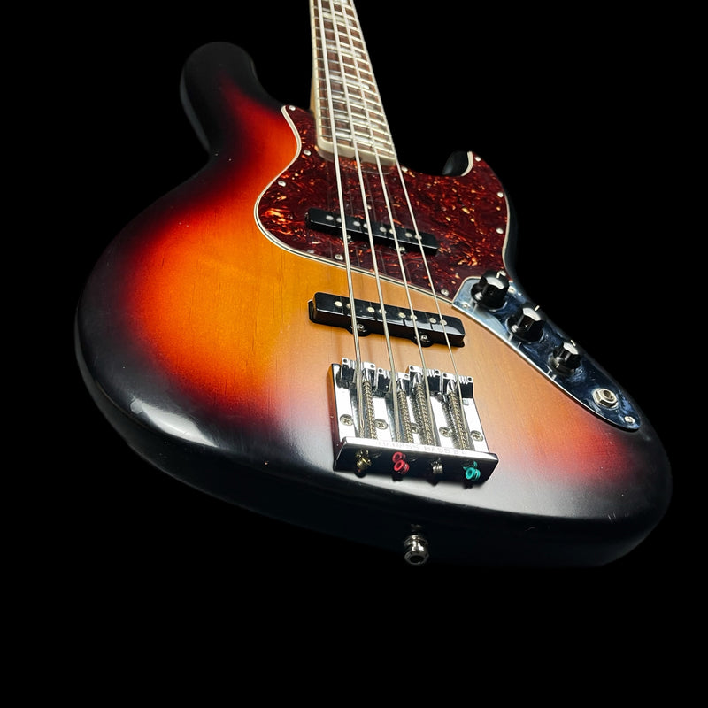 Fender American Standard Jazz Bass 3 Tone Sunburst 2008 with American Dlx Neck and Badass Bridge