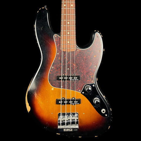 Fender Road Worn '60s Jazz Bass Guitar in Three Colour Sunburst Upgrades + Fender Hardcase