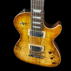 Cream T Aurora GX Pickup Swapping Electric Guitar Naked Whiskerburst, Spalted Maple w/Deluxe Gigbag