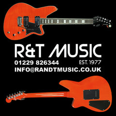 Reverend Bayonet RAHC Rock Orange Flame Maple w/Hardcase
