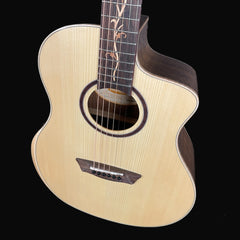 Washburn Suprema SC40SCE Bella Tono Studio Cutaway Solid Top Electro-Acoustic Guitar, Natural Gloss