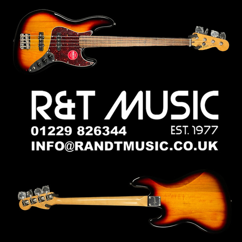 Fender Squier Classic Vibe '60s Jazz Bass Fretless 3-Colour Sunburst Electric Bass Guitar