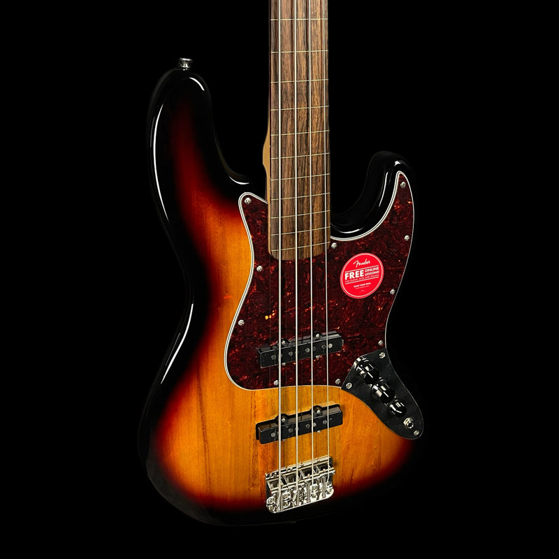 Fender Squier Classic Vibe '60s Jazz Bass Fretless 3-Colour Sunburst Electric Bass Guitar