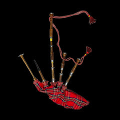 Heritage Of Scotland Imported Engraved Bagpipes Stewart Black