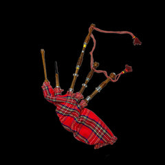 Heritage Of Scotland Imported Engraved Bagpipes Stewart Black