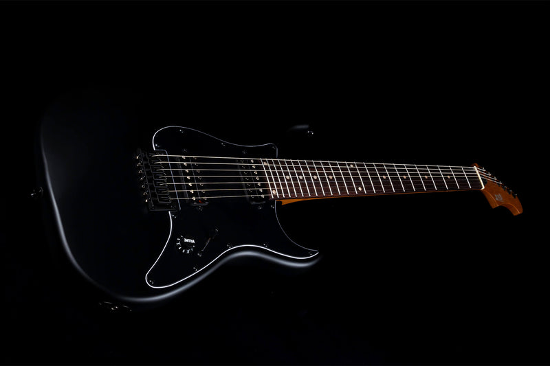 JET JS-407 7 String Electric Guitar in Matte Black