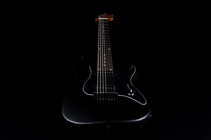 JET JS-407 7 String Electric Guitar in Matte Black