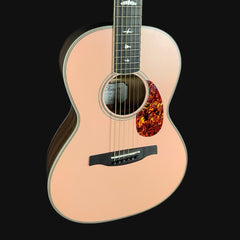 Acoustic guitar with a tortoiseshell pickguard on a black background