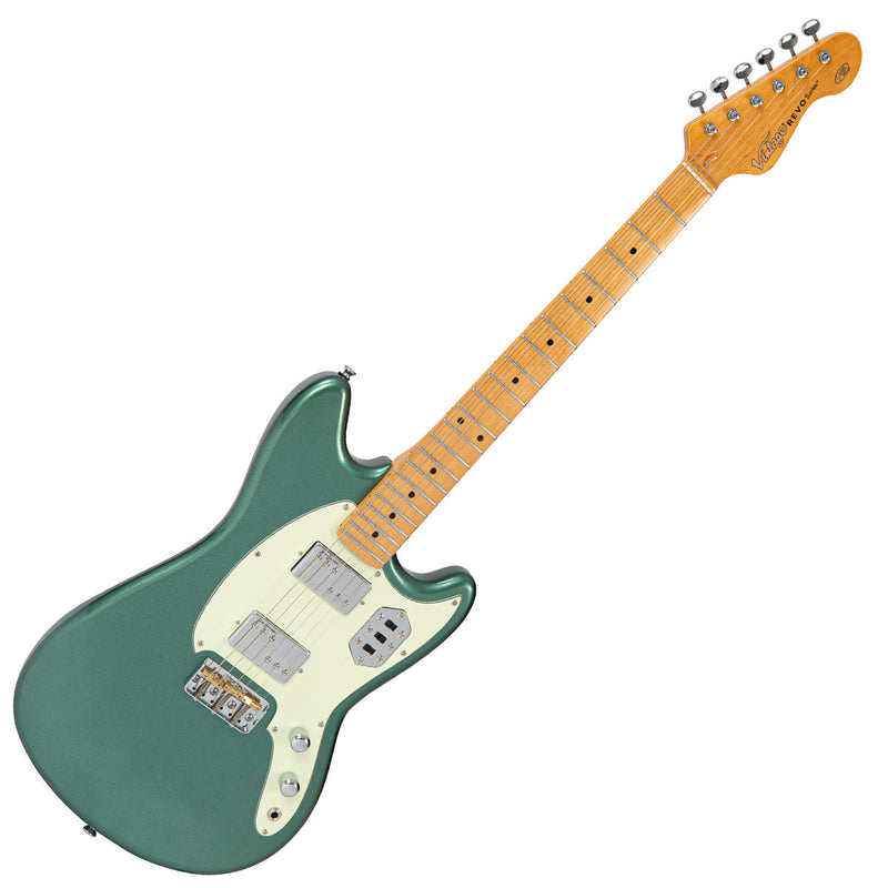 Metallic Sherwood Green Vintage REVO Series 'Colt HH Twin Hardtail' Guitar