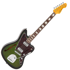 Greenburst Vintage REVO Series 'Surfmaster' Thinline Twin Electric Guitar