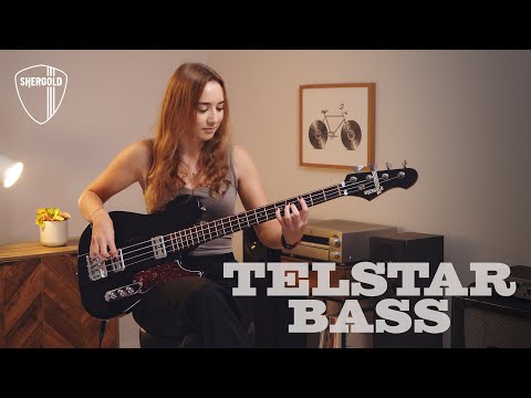 Shergold Telstar Standard Bass SBT14 in Black Gloss