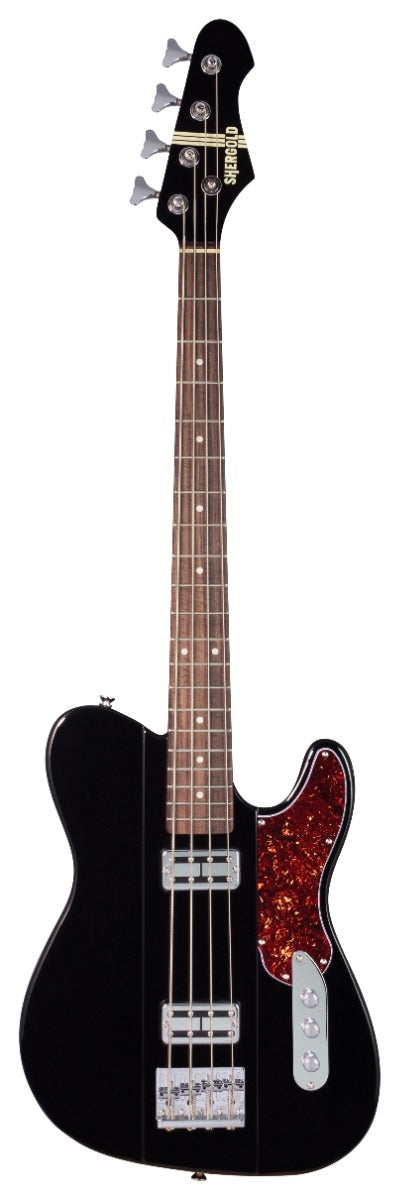 Shergold Telstar Standard Bass SBT14 in Black Gloss