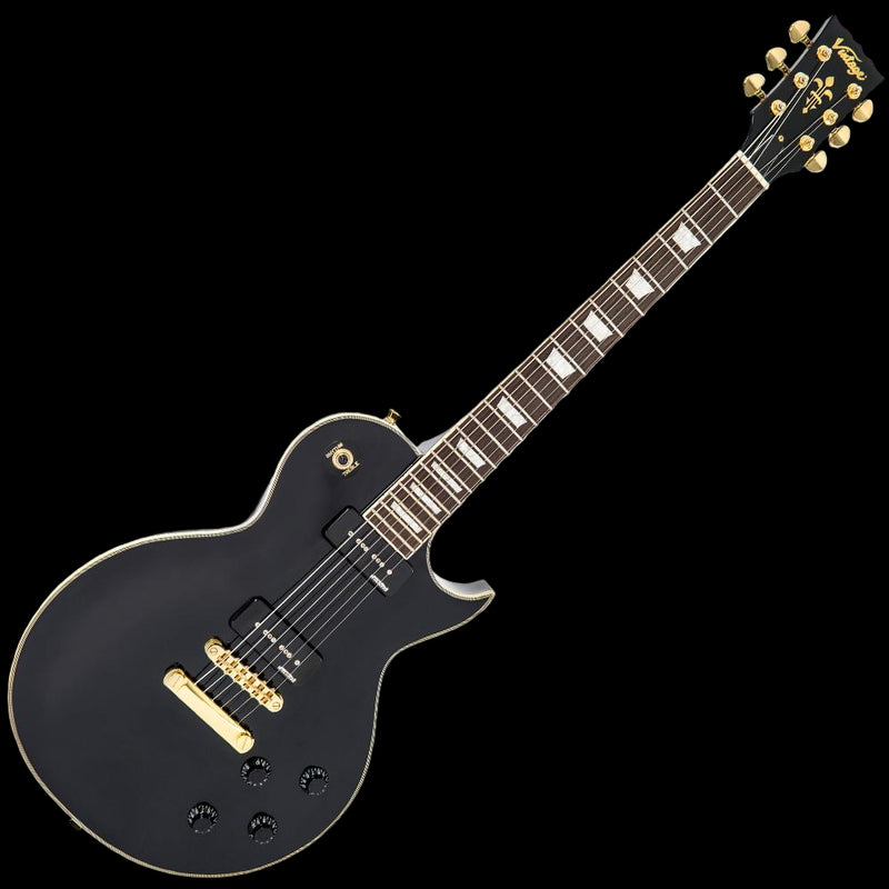 Boulevard Black Vintage V100P ReIssued Electric Guitar w/W90 Pickups