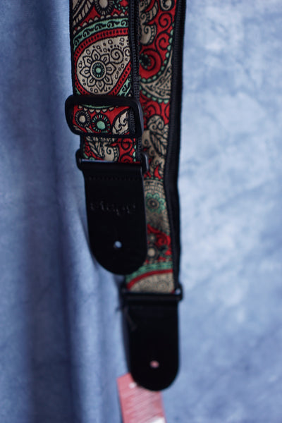 Stagg Woven  guitar strap in Paisley Power